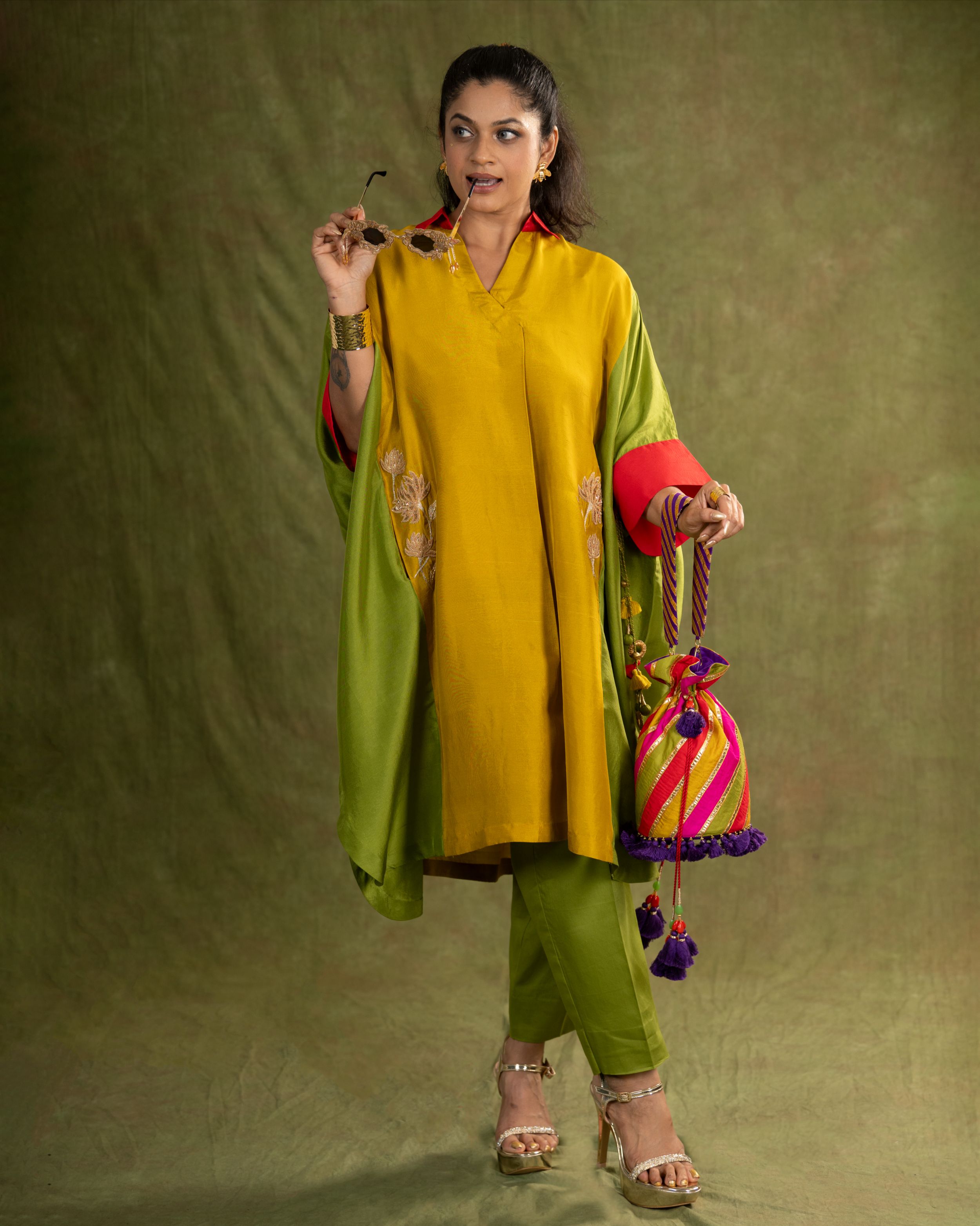 ORABELLA SET(MUSTARD/OLIVE)